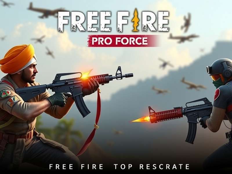 Free Fire Pro Force game banner showing Indian players in battle